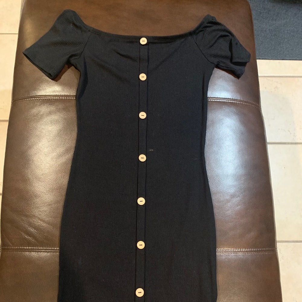 Black Button Down Dress